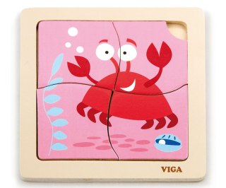 Viga Viga 50146 Puzzle na podkładce - krab