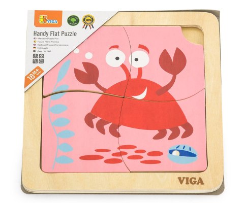 Viga Viga 50146 Puzzle na podkładce - krab Viga Viga 50146 Puzzle na podkładce - krab