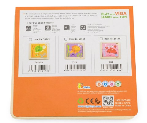 Viga Viga 50146 Puzzle na podkładce - krab Viga Viga 50146 Puzzle na podkładce - krab
