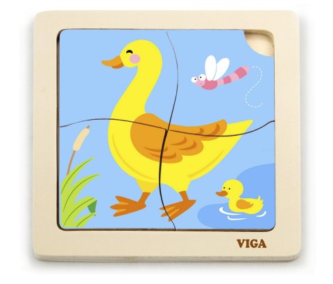 Viga Viga 51314 Puzzle na podkładce - Kaczuszka Viga Viga 51314 Puzzle na podkładce - Kaczuszka