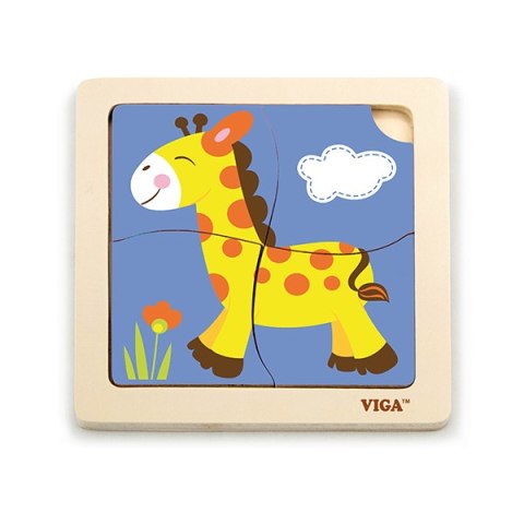 Viga Viga 51319 Puzzle na podkładce - Żyrafa Viga Viga 51319 Puzzle na podkładce - Żyrafa