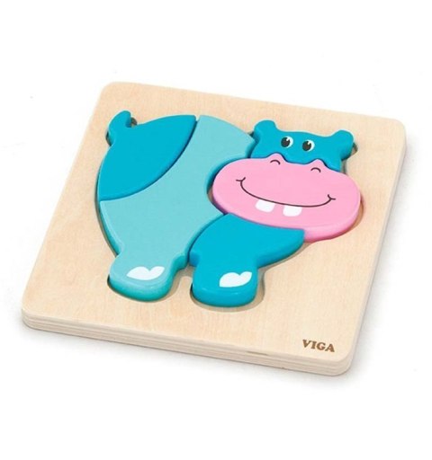 Viga Viga 59932 Pierwsze puzzle maluszka - hipopotam (box) Viga Viga 59932 Pierwsze puzzle maluszka - hipopotam (box)