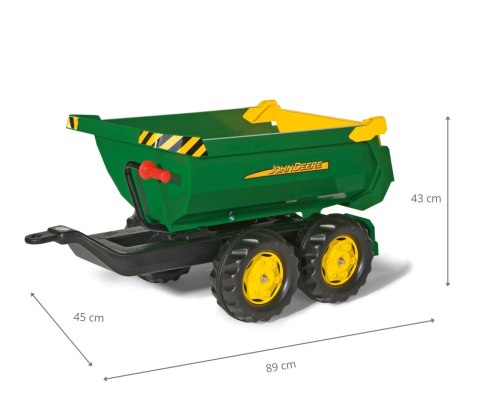 Rolly Toys Rolly Toys 122165 Przyczepa Rolly Halfpipe półwywrotka John Deere 2-osie Rolly Toys Rolly Toys 122165 Przyczepa Rolly Halfpipe półwywrotka John Deere 2-osie