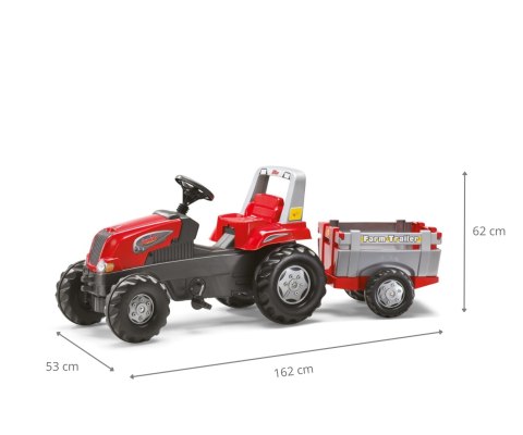 Rolly Toys Rolly Toys 800261 Traktor Rolly Junior RT z przyczepą Czerwony
