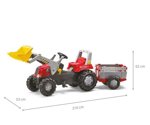 Rolly Toys Rolly Toys 811397 Traktor Rolly Junior RT z przyczepą i łyżka Czerwony Rolly Toys Rolly Toys 811397 Traktor Rolly Junior RT z przyczepą i łyżka Czerwony