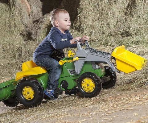 Rolly Toys Rolly Toys 811496 Traktor Rolly Junior John Deere z łyżką i przyczepą