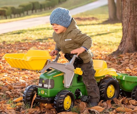 Rolly Toys Rolly Toys 811496 Traktor Rolly Junior John Deere z łyżką i przyczepą