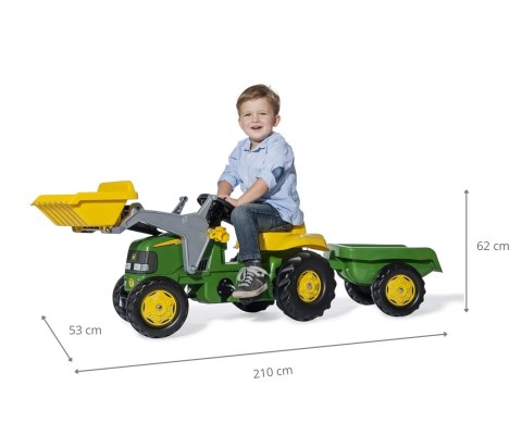 Rolly Toys Rolly Toys 811496 Traktor Rolly Junior John Deere z łyżką i przyczepą