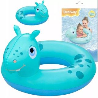 Bestway Kółko koło dmuchane do pływania 3-6 lat niebieski hipopotam Bestway 36464N
