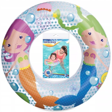 Bestway Kółko koło dmuchane do pływania dla dzieci 3-6 lat syrenki Bestway 36113S Bestway Kółko koło dmuchane do pływania dla dzieci 3-6 lat syrenki Bestway 36113S