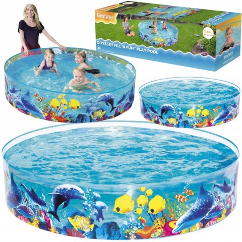Bestway Basen rozporowy ogrodowy dla dzieci 183x38cm Bestway 55030