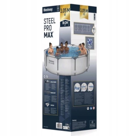 Bestway Basen stelażowy ogrodowy okrągły 305 x 76 cm Bestway 56406 Bestway Basen stelażowy ogrodowy okrągły 305 x 76 cm Bestway 56406