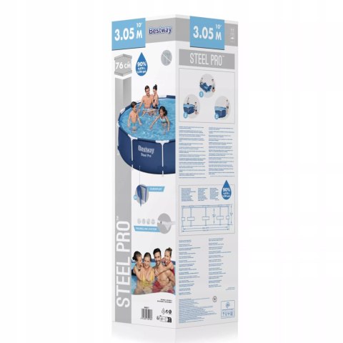 Bestway Basen stelażowy ogrodowy okrągły 305 x 76cm Bestway 56677