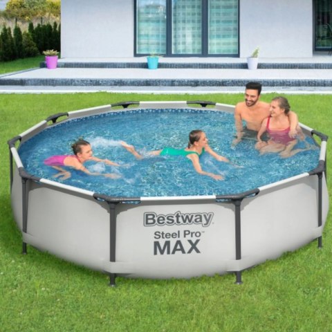 Bestway Basen stelażowy z pompą flirtującą ogrodowy okrągły 305x76cm Bestway 56408
