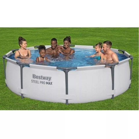 Bestway Basen stelażowy z pompą flirtującą ogrodowy okrągły 305x76cm Bestway 56408