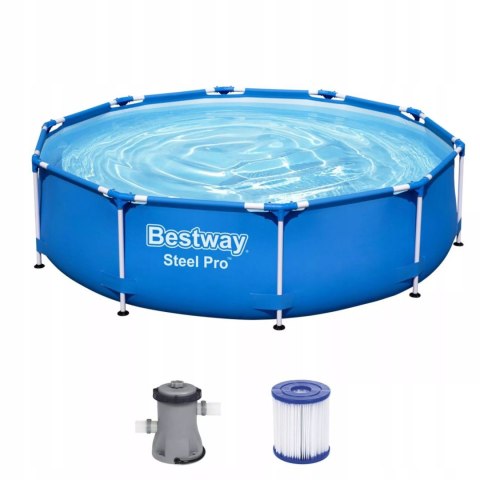 Bestway Basen stelażowy z pompą flirtującą ogrodowy okrągły Bestway 56679 Bestway Basen stelażowy z pompą flirtującą ogrodowy okrągły Bestway 56679