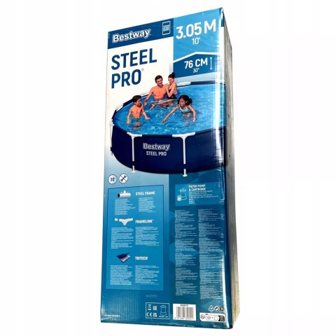 Bestway Basen stelażowy z pompą flirtującą ogrodowy okrągły Bestway 56679 Bestway Basen stelażowy z pompą flirtującą ogrodowy okrągły Bestway 56679