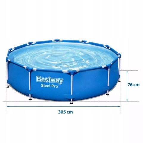 Bestway Basen stelażowy z pompą flirtującą ogrodowy okrągły Bestway 56679 Bestway Basen stelażowy z pompą flirtującą ogrodowy okrągły Bestway 56679