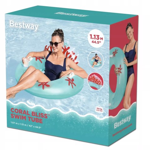 Bestway Fotel Koło Nadmuchiwane Do Pływania 100kg Bestway 43730 Bestway Fotel Koło Nadmuchiwane Do Pływania 100kg Bestway 43730