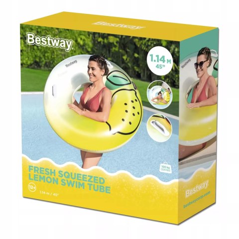 Bestway Koło nadmuchiwane do pływania cytrynka 100kg Bestway 36448 Bestway Koło nadmuchiwane do pływania cytrynka 100kg Bestway 36448