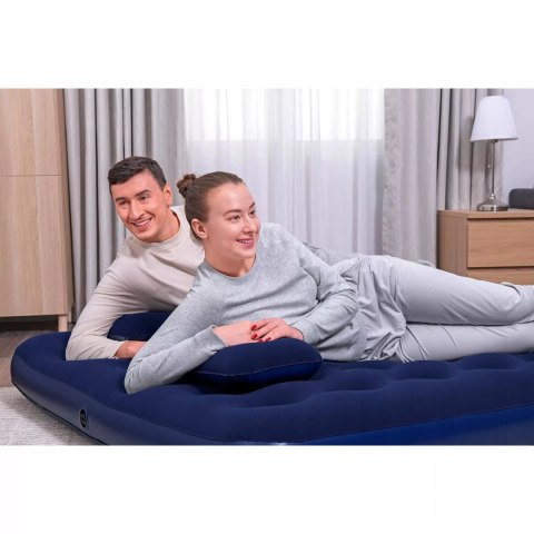 Bestway Materac dmuchany dwuosobowy pompka ręczna 2x poduszki Bestway 67374