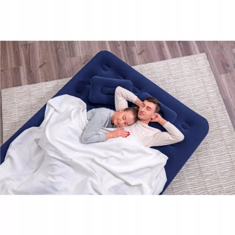 Bestway Materac dmuchany dwuosobowy pompka ręczna 2x poduszki Bestway 67374