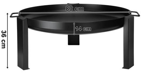 Palenisko żeliwno-stalowe 80 cm HOGAR