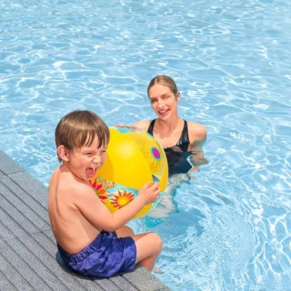 Bestway Piłka plażowa dmuchana żółty kwiaty Bestway 31036Ż