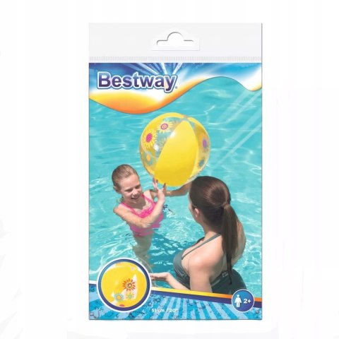 Bestway Piłka plażowa dmuchana żółty kwiaty Bestway 31036Ż Bestway Piłka plażowa dmuchana żółty kwiaty Bestway 31036Ż