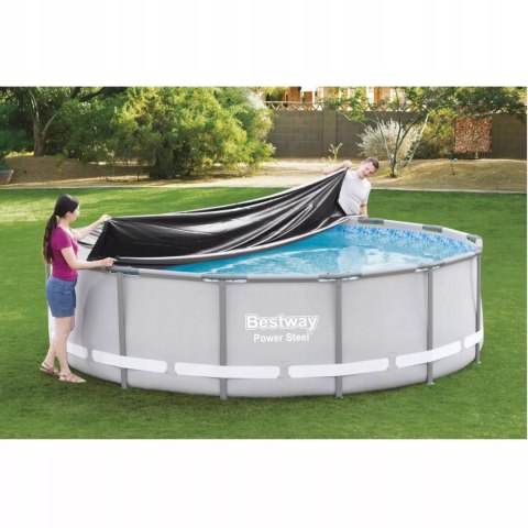 Przykrycie na basen ze stelażem o średnicy 427cm Bestway 58248 Przykrycie na basen ze stelażem o średnicy 427cm Bestway 58248
