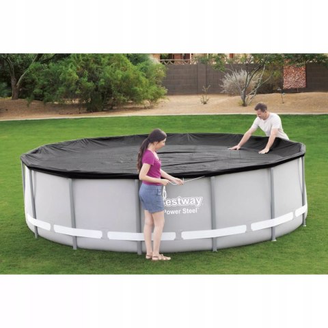 Przykrycie na basen ze stelażem o średnicy 427cm Bestway 58248 Przykrycie na basen ze stelażem o średnicy 427cm Bestway 58248