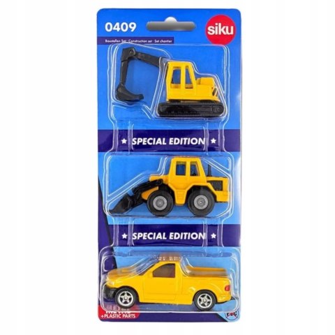 Siku Siku Zestaw 3 pojazdów budowlanych model metal S0409 Siku Siku Zestaw 3 pojazdów budowlanych model metal S0409