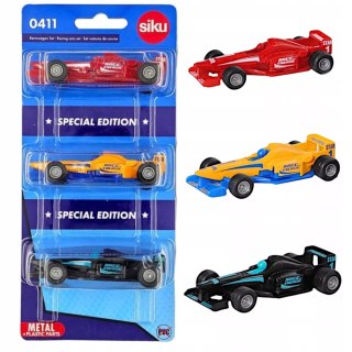 Siku Siku Zestaw 3 samochodów wyścigowych formuła model metal S0411
