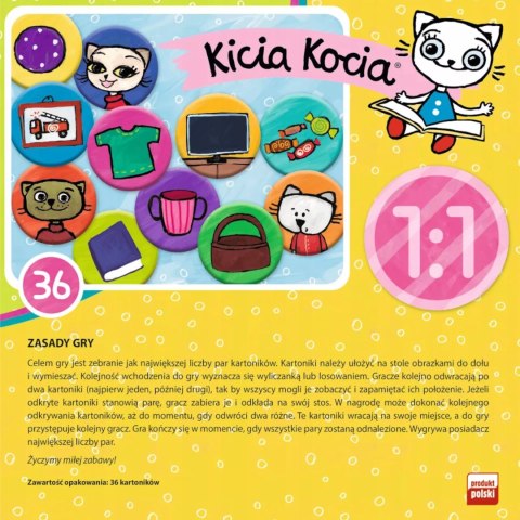 Trefl Gra dla dzieci Kicia Kocia Memos Kicia Kocia 3+ Trefl 01894