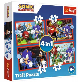 Trefl Puzzle 4w1 Sonic Przygody Sonica 4+ Trefl 34625