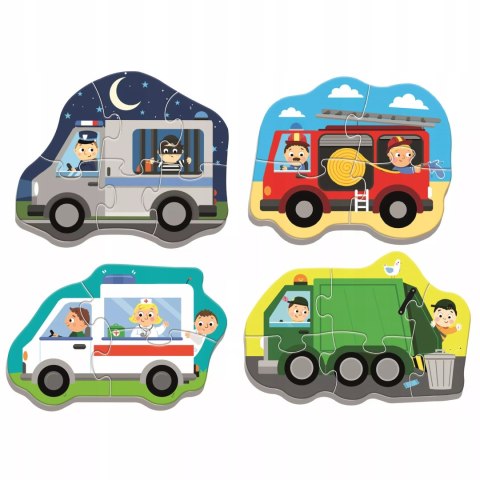 Trefl Puzzle Baby pojazdy i zawody 2+ Trefl 36071 Trefl Puzzle Baby pojazdy i zawody 2+ Trefl 36071
