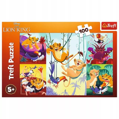 Trefl Puzzle Disney Król Lew 100 elementów Dzielny Król Lew Trefl 16478