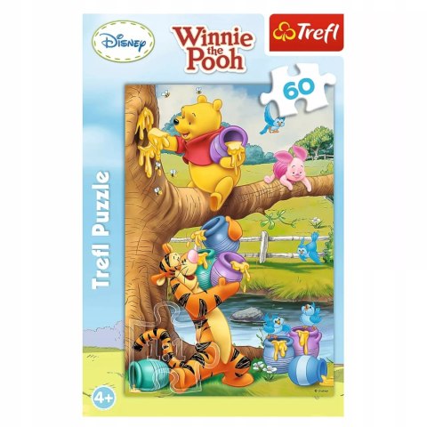 Trefl Puzzle Kubuś Puchatek 60 el. Małe co nieco Tygrysek Prosiaczek Trefl 17264