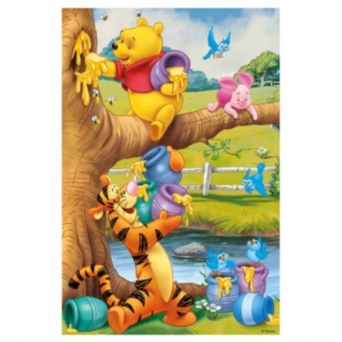 Trefl Puzzle Kubuś Puchatek 60 el. Małe co nieco Tygrysek Prosiaczek Trefl 17264