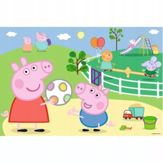 Trefl Puzzle Świnka Peppa 60 el. Zabawy w gronie przyjaciół Trefl 17356