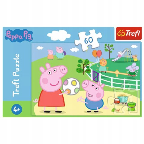 Trefl Puzzle Świnka Peppa 60 el. Zabawy w gronie przyjaciół Trefl 17356 Trefl Puzzle Świnka Peppa 60 el. Zabawy w gronie przyjaciół Trefl 17356
