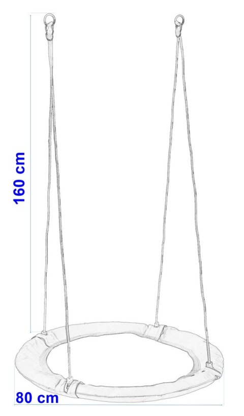 Huśtawka ogrodowa bocianie gniazdo ROMEK kolorowa 80 cm Huśtawka ogrodowa bocianie gniazdo ROMEK kolorowa 80 cm