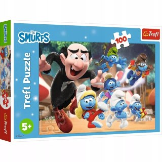Trefl Puzzle Smerfy 100 el. Nauki Papy Smerfa Trefl 16481