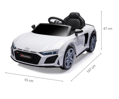 Milly Mally Milly Mally Pojazd na akumulator Audi R8 Spyder White Milly Mally Milly Mally Pojazd na akumulator Audi R8 Spyder White