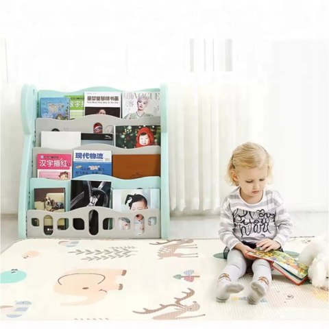 Luxma REGAŁ MONTESSORI NA KSIĄŻKI PÓŁKA SZAFKA ORGANIZER POKÓJ DZIECIĘCY ŻYRAFKA ZIELONY Z33