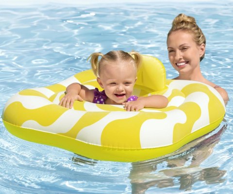 Bestway Bestway 32298 Siedzisko do nauki pływania Kwadrat Swim Safer Comfort Plush Zółte fale 76cm x 76cm Bestway Bestway 32298 Siedzisko do nauki pływania Kwadrat Swim Safer Comfort Plush Zółte fale 76cm x 76cm