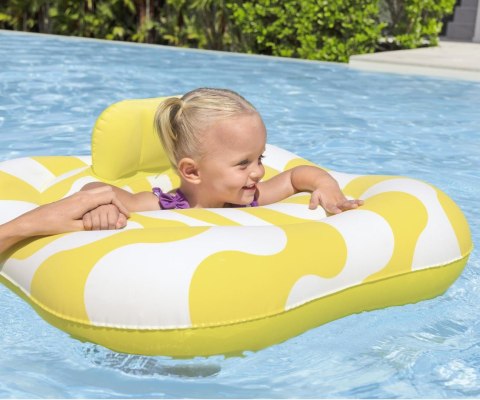 Bestway Bestway 32298 Siedzisko do nauki pływania Kwadrat Swim Safer Comfort Plush Zółte fale 76cm x 76cm Bestway Bestway 32298 Siedzisko do nauki pływania Kwadrat Swim Safer Comfort Plush Zółte fale 76cm x 76cm