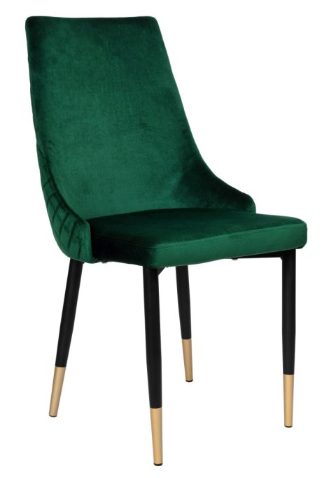 Krzesło welurowe tapicerowane Vermont Velvet ciemnozielone Krzesło welurowe tapicerowane Vermont Velvet ciemnozielone