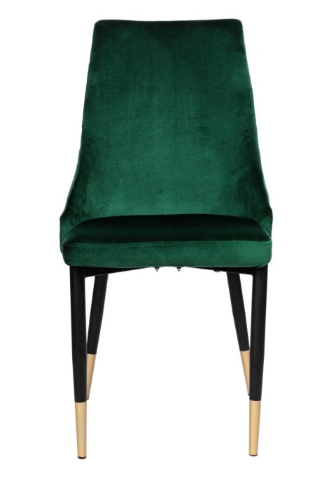Krzesło welurowe tapicerowane Vermont Velvet ciemnozielone Krzesło welurowe tapicerowane Vermont Velvet ciemnozielone