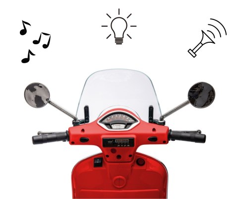 Milly Mally Milly Mally Pojazd na akumulator Vespa GTS Super Red Milly Mally Milly Mally Pojazd na akumulator Vespa GTS Super Red